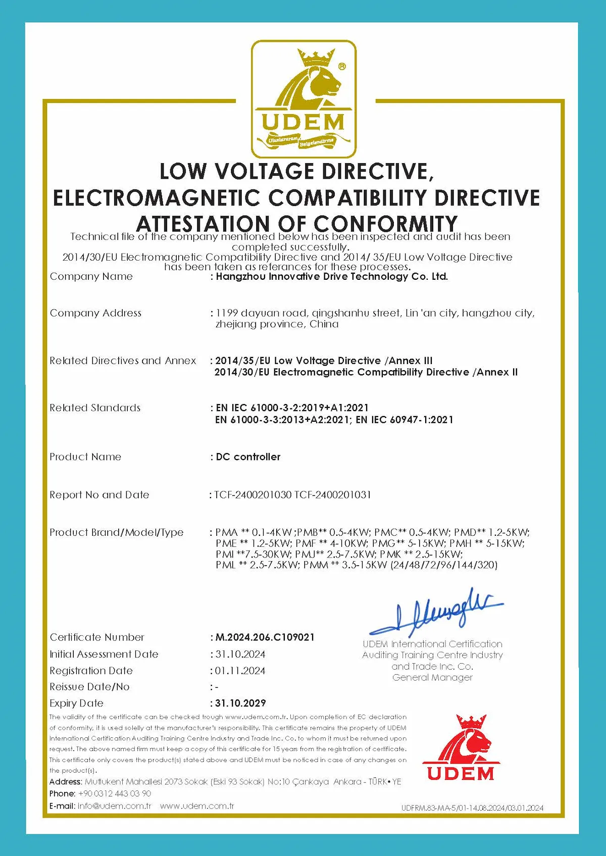 CE Certificate